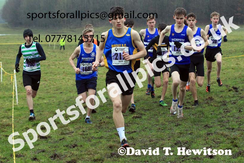 Mens under-17s 2022 North Eastern Harrier League, Thornley Farm, Peterlee, County Durham. Photo: David T. Hewitson/Sports for All Pics
